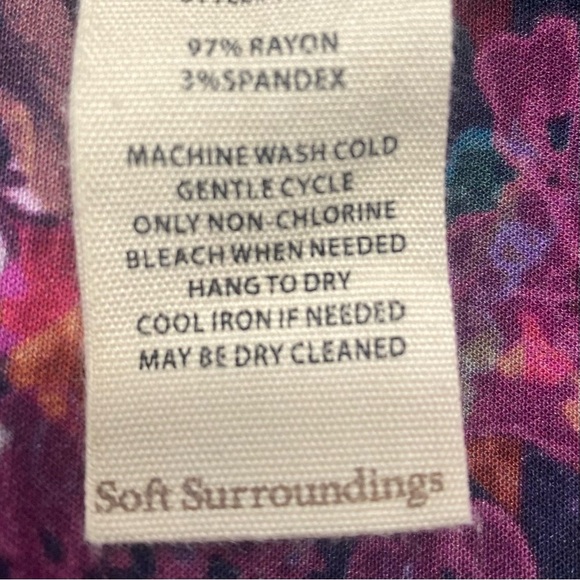 Soft Surroundings Women’s long Sleeve Tunic 3X Key Hole Button Front Pleats - Picture 9 of 12